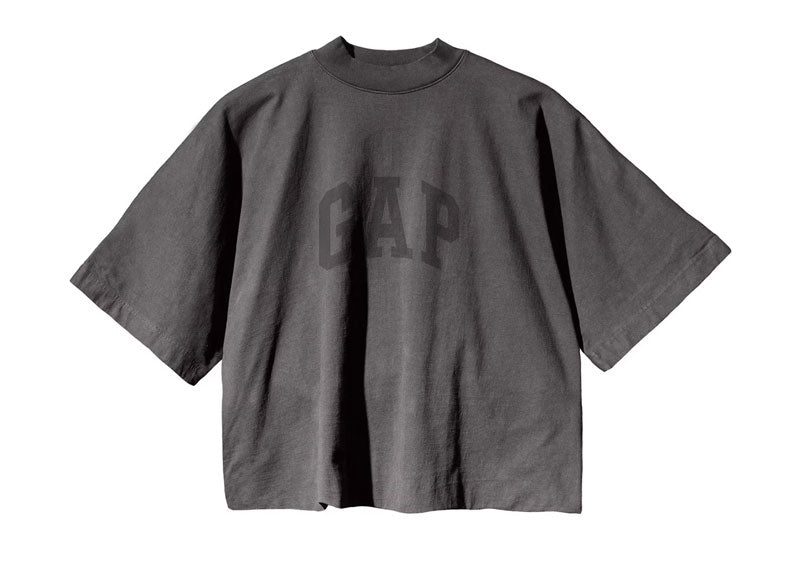 Yeezy Gap Engineered by Balenciaga Cropped Dove No Seam T-Shirt Dark Grey