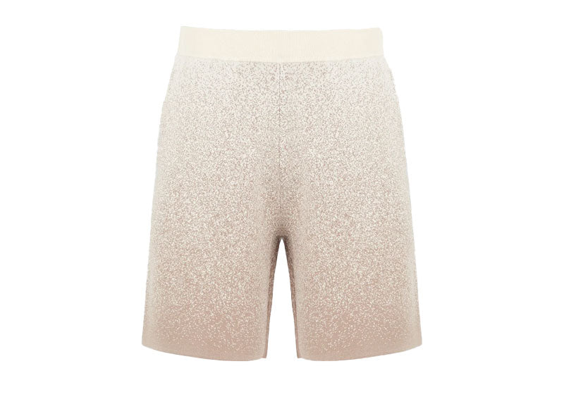 Maniere De Voir Saloman Ombre Knit Shorts Beige/White