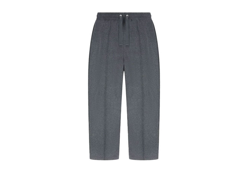 Maniere De Voir Wool Blend Wide Leg Joggers Dark Grey