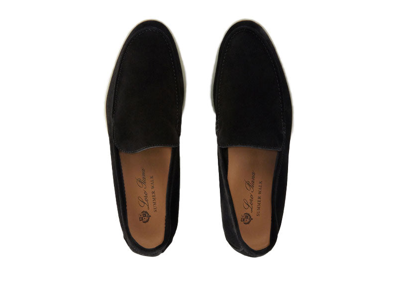 Loro Piana Summer Walk Loafer Suede Black