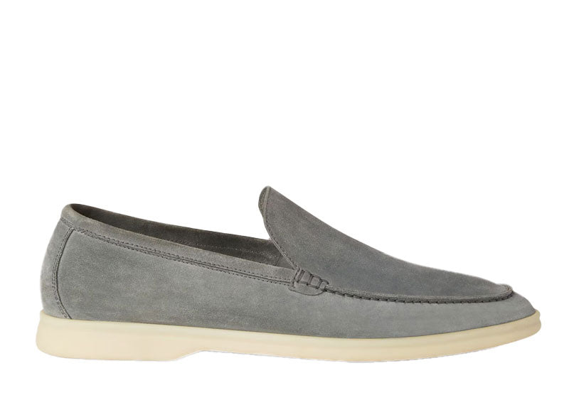Loro Piana Summer Walk Loafer Suede Gull Grey