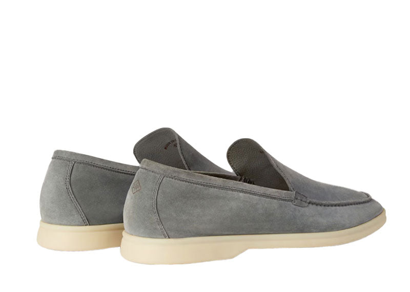 Loro Piana Summer Walk Loafer Suede Gull Grey