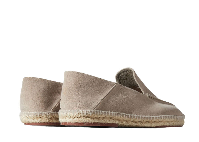Loro Piana Seaside Walk Espadrille Suede Classic Beige