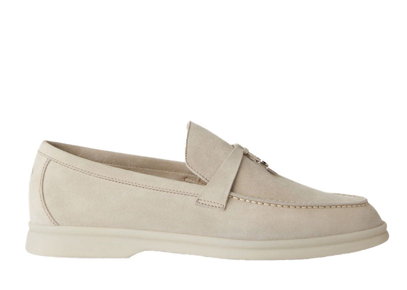 Loro Piana Summer Charms Walk Loafers Powder Pearl