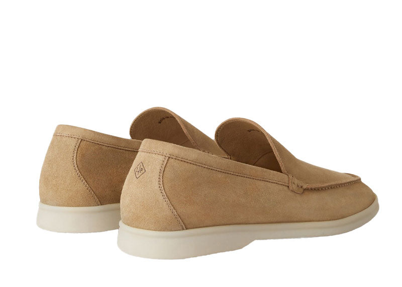 Loro Piana Summer Walk Loafer Suede Light Wood Smoke