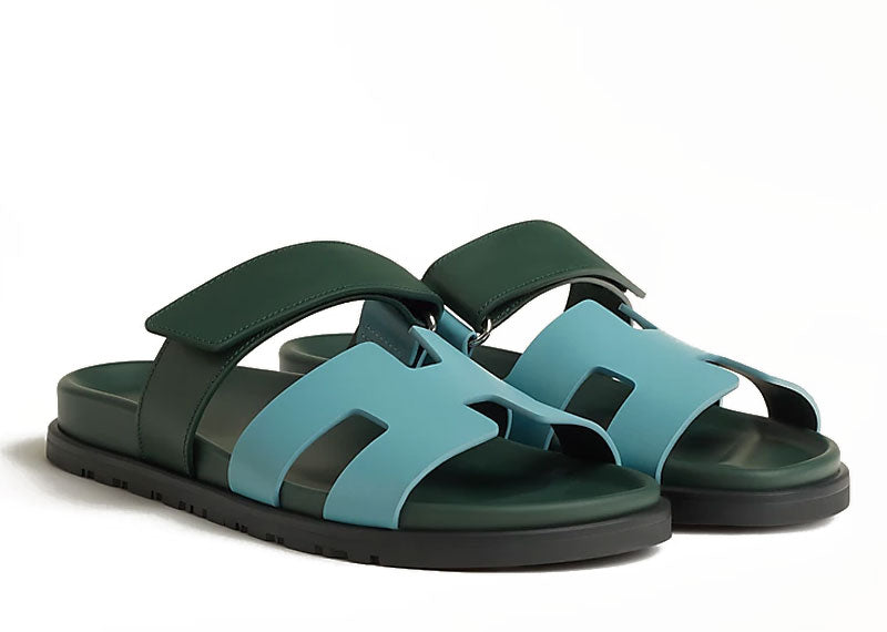 Hermes Chypre Sandal Bleu Citadin / Vert Bouteille
