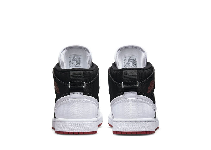 Jordan 1 Mid SE Utility Canvas White Black Gym Red (Women's)