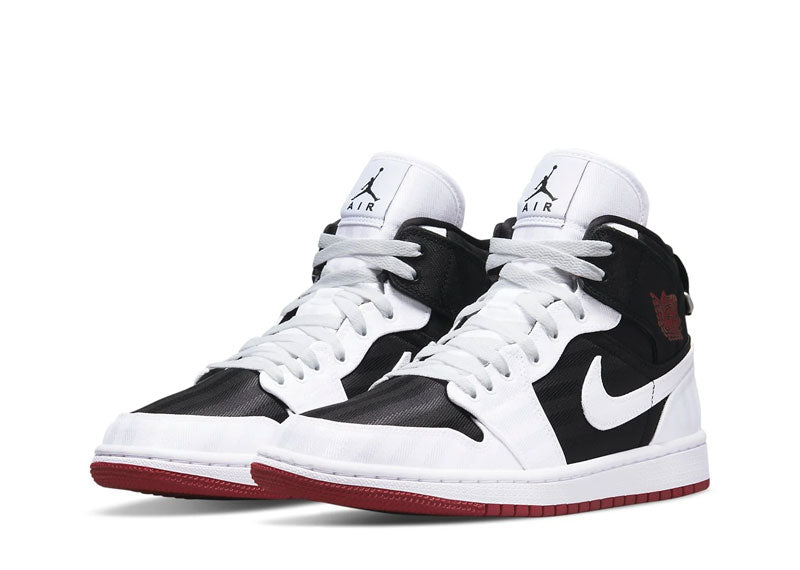 Jordan 1 Mid SE Utility Canvas White Black Gym Red (Women's)