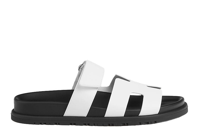 Hermes Chypre Sandal Blanc / Veau Lisse