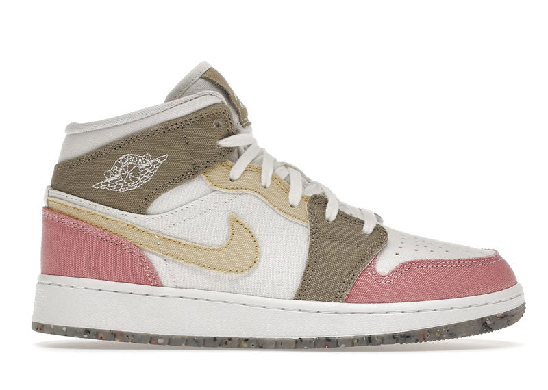 Jordan 1 Mid SE Pastel Vivid Green Grind (GS)