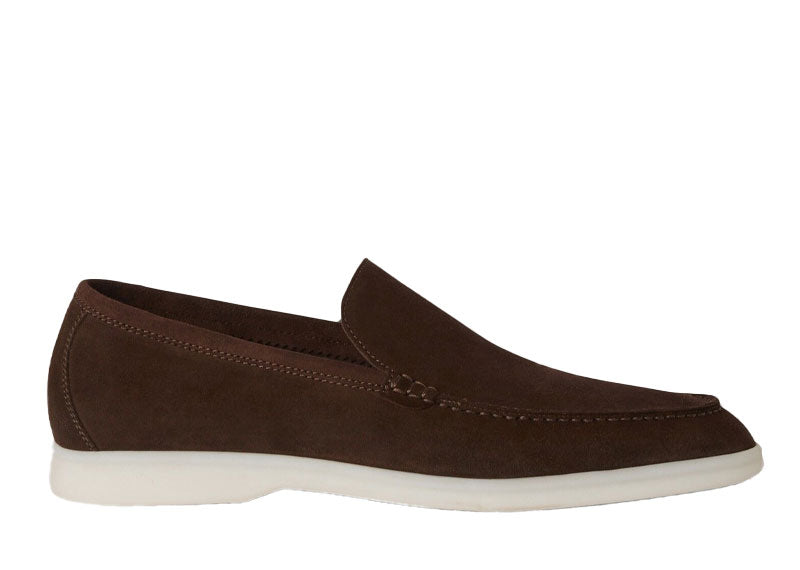 Loro Piana Summer Walk Loafer Suede Chocolate