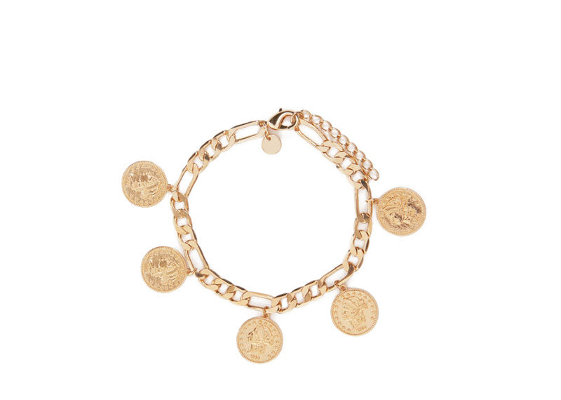 Soul Gallery 18ct Gold Plated Figaro Chain with Choin Charm Detail