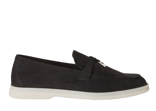 Loro Piana Summer Charms Walk Loafer Suede Caviar
