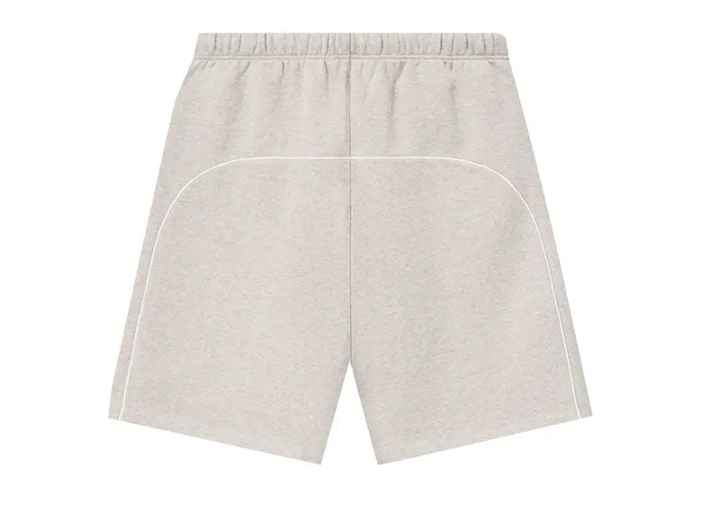Fear of God Essentials Relaxed Fleece Piping Sweatshort Heather Stone/Cloud White