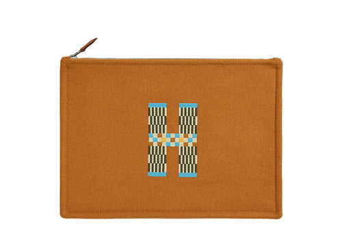 Hermes H Natte Case Large Model Cognac