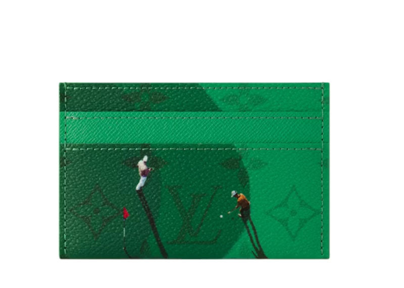 Louis Vuitton Double Card Case Green