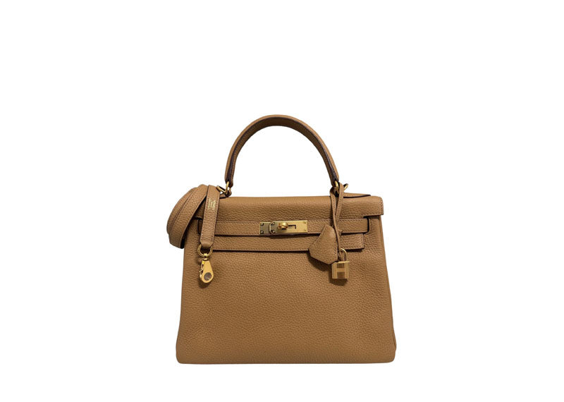 Hermes Kelly 28 Biscuit Togo Gold Hardware