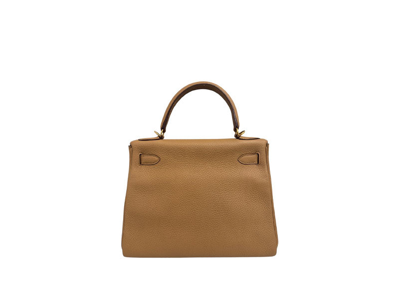 Hermes Kelly 28 Biscuit Togo Gold Hardware