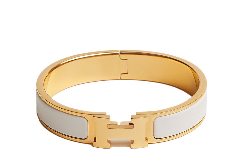 Hermes Clic H Bracelet Blanc