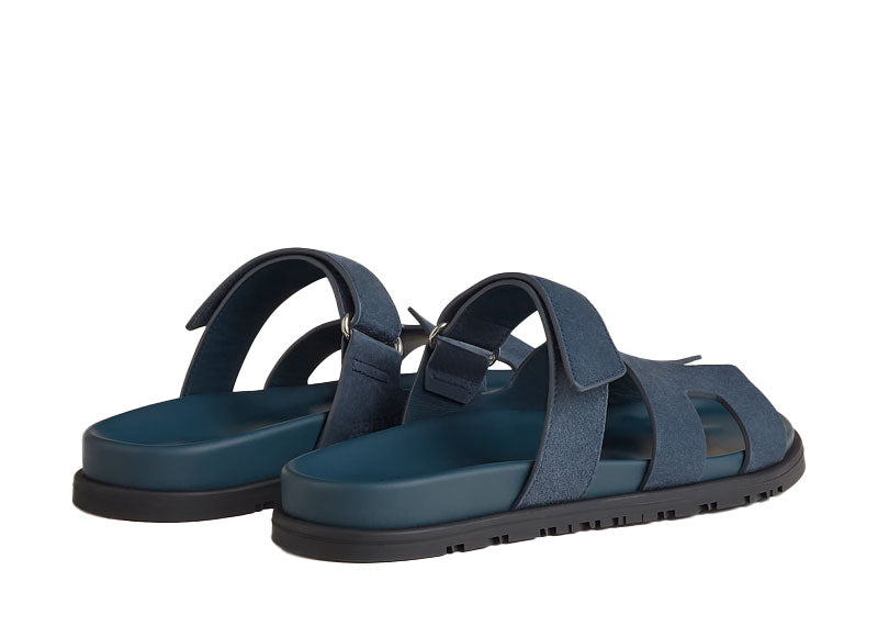 Hermes Chypre Sandal Suede Bleu Celeste