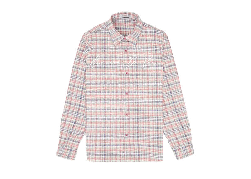 Maniere De Voir Signature Check Shirt Pink