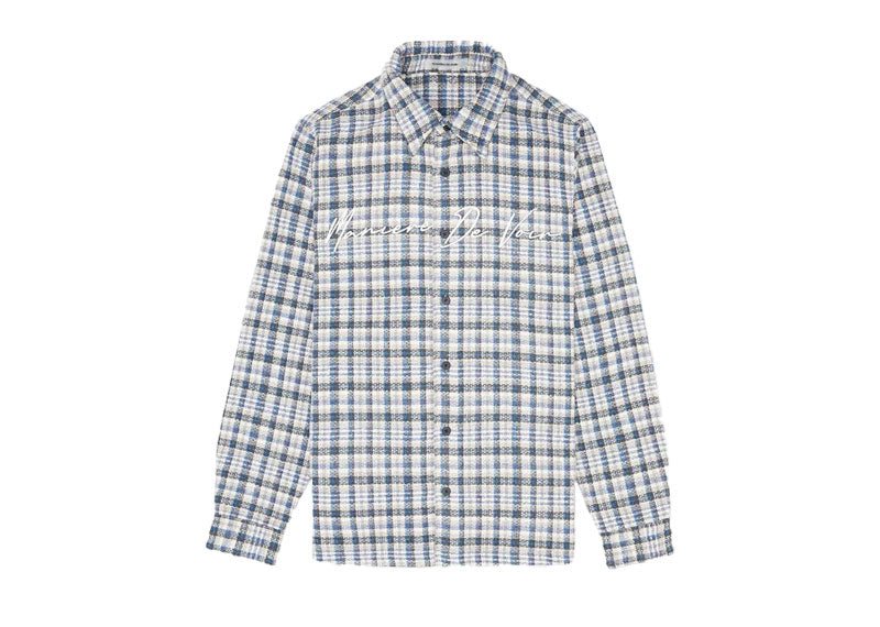 Maniere De Voir Signature Check Shirt Navy