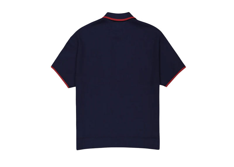 TSHEPO Tipped Knit OS Polo Navy