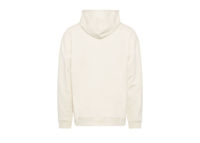 Loewe Leather Anagram Hooded Sweatshirt White Beige
