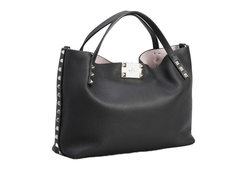Valentino Garavani Rockstud Medium Tote Bag Black