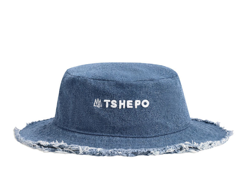 TSHEPO Frayed Edge Bucket Hat Light Blue