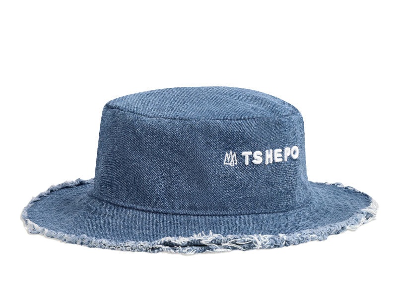 TSHEPO Frayed Edge Bucket Hat Light Blue