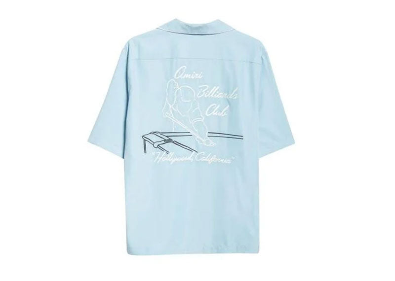 Amiri Billiards Club Camp shirt Ocean Sky