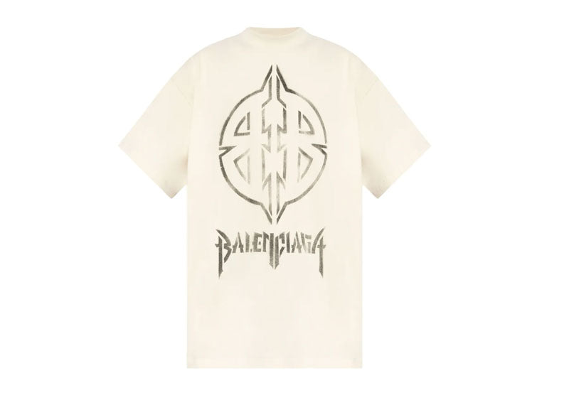 Balenciaga BB Metal Stencil T-Shirt White