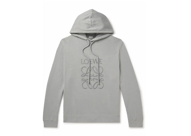 LOEWE Spilt Logo Relaxed Fit Hoodie Grey
