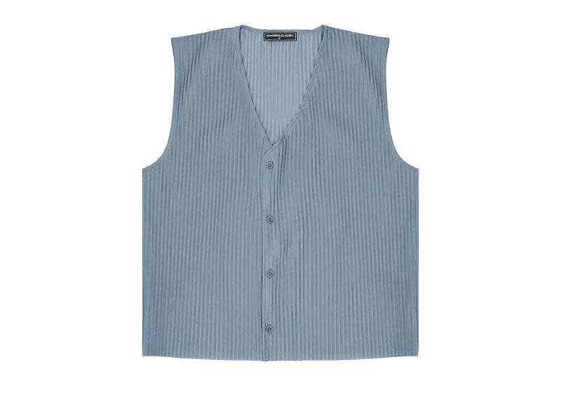 Maniere De Voir Plisse Vest Steel Blue