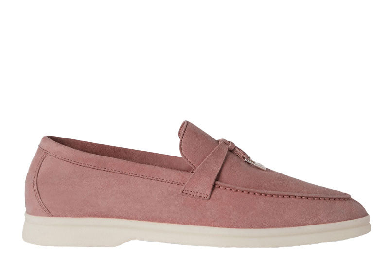 Loro Piana Summer Charms Walk Loafer Suede Flowering Cherry