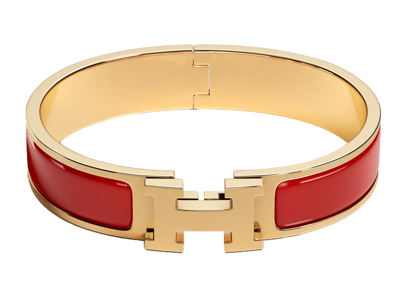 Hermes Clic H Bracelet Rouge Amarante
