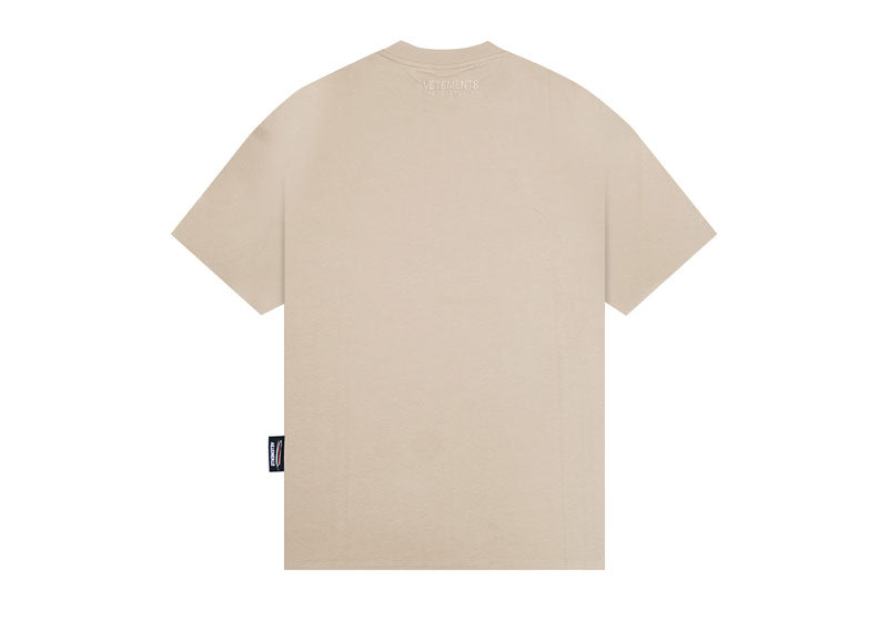 Vetements Sprayed Stencil T-Shirt Beige