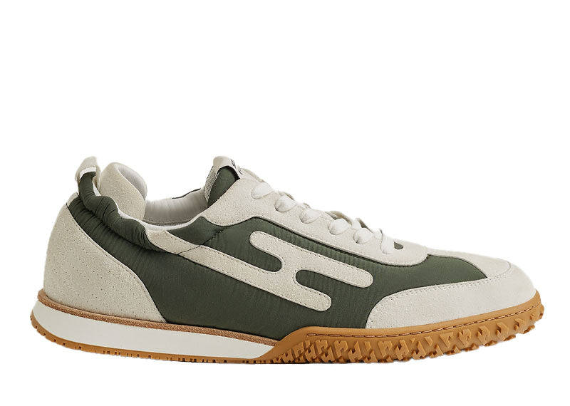 Hermes Jet Sneaker Vert Foret / Blanc