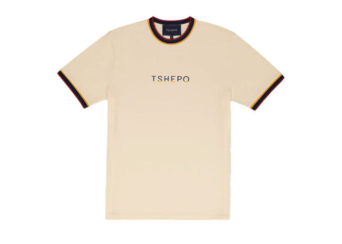 TSHEPO Flag Ribbed T-Shirt Ivory