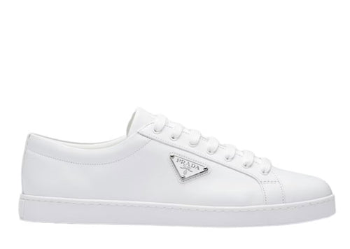 Prada Brushed Sneakers Leather White White