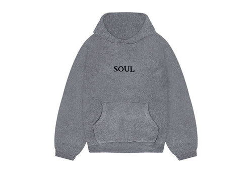 SOUL Knitted Bailey Hoodie Grey