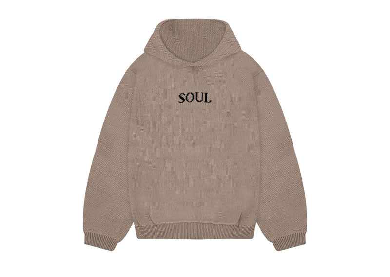 SOUL Knitted Bailey Hoodie Dune