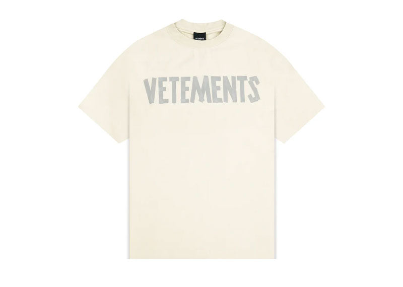 Vetements Tape T-Shirt Cream