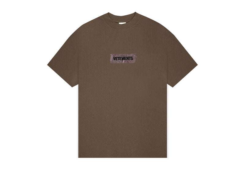 Vetements One World No War T-Shirt Brown