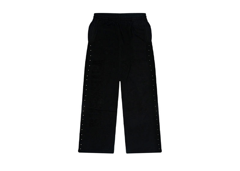 Vetements Stud Wide Leg Heavy Sweatpants Black