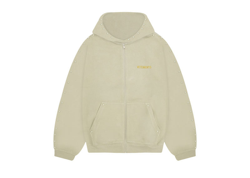 Vetements Stud Heavy Hoodie Abbey Stone