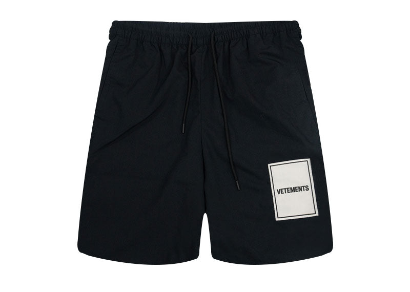 Vetements Patch Logo Shorts Black