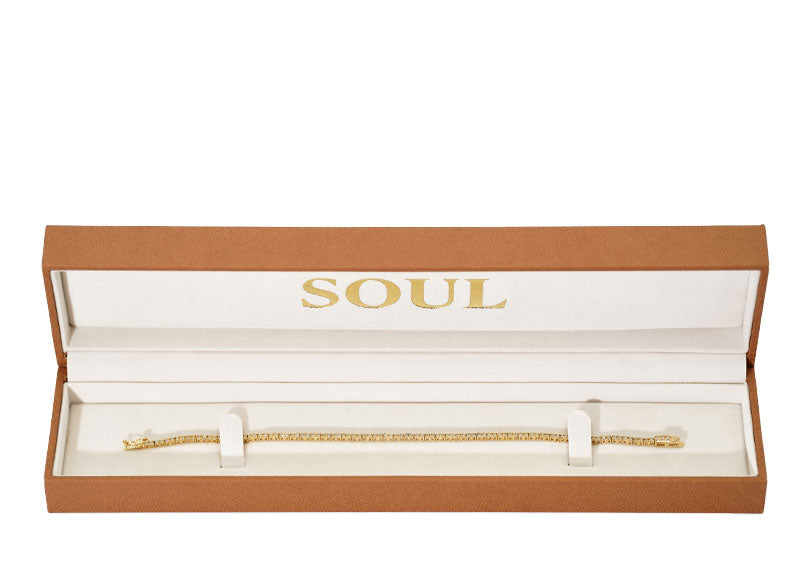 SOUL Luce Royale Tennis 9ct Yellow Gold Bracelet