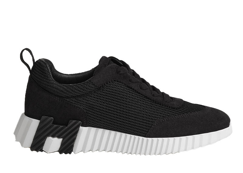 Hermes Bouncing Sneaker Technical Mesh Suede Noir Blanc